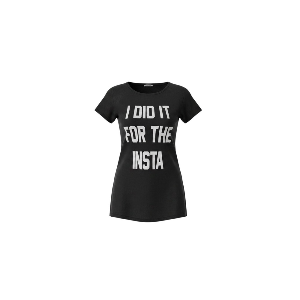Rue21 Graphic Tee Womens M Black New I Did It For The Insta Popular Sports Shirt